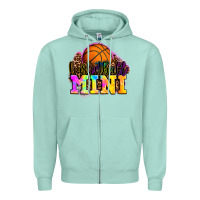 Seafoam basketball mini Zipper Hoodie - OliviaCreatesArt