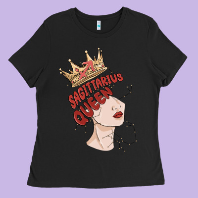Sagittarius Queen Ladies Tee Designed By Maliassmallbusiness