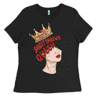 Black sagittarius queen Ladies Tee - MaliasSmallBusiness