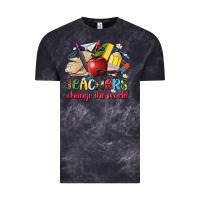 Cloud Black teachers change the world Vintage Tee - Artiststas