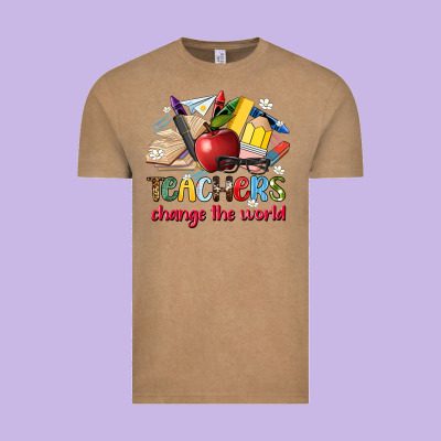 Teachers Change The World Vintage Tee Designed By Artiststas