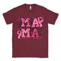 Burgundy Breast Cancer Awareness mama Classic Tee - LillyAllenDesigns