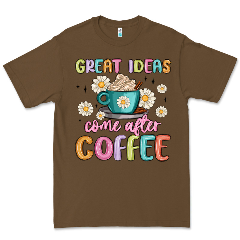 Great Ideas Come After Coffee Premium Tee by MaliasSmallBusiness | Teevron