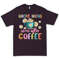 Plum great ideas come after coffee Premium Tee - MaliasSmallBusiness