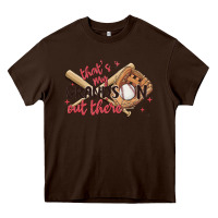 Chocolate Brown that's my grandson out there Heavy Core Tee - MaliasSmallBusiness