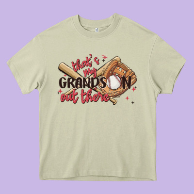 That's My Grandson Out There Heavy Core Tee Designed By Maliassmallbusiness