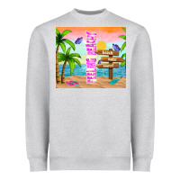 Heather Grey feeling beachy Heavyweight Sweatshirt - TumblerDesignByShophia
