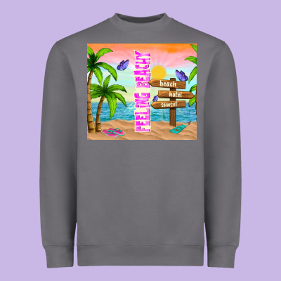 Feeling Beachy Heavyweight Sweatshirt Designed By Tumblerdesignbyshophia