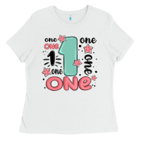 White one  one one one Ladies Tee - MaliasSmallBusiness