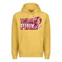Antique Gold Think pink Cancer Awareness Premium Hoodie - FaDigitalArtStudio
