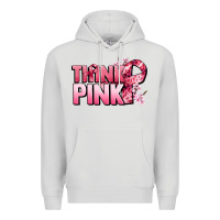 Dove Grey Think pink Cancer Awareness Premium Hoodie - FaDigitalArtStudio