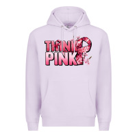 Lilac Think pink Cancer Awareness Premium Hoodie - FaDigitalArtStudio