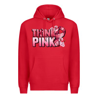 Red Think pink Cancer Awareness Premium Hoodie - FaDigitalArtStudio