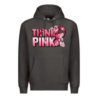 Smoke Think pink Cancer Awareness Premium Hoodie - FaDigitalArtStudio