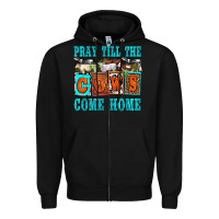 Black pray till the cows come home olivia Zipper Hoodie - OliviaCreatesArt