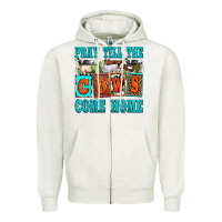 Oatmeal Heather pray till the cows come home olivia Zipper Hoodie - OliviaCreatesArt