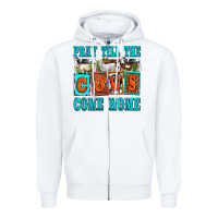 White pray till the cows come home olivia Zipper Hoodie - OliviaCreatesArt