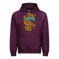 Mauve Wine Western Faith Cross Butterfly Urban Hoodie - LillyAllenDesigns