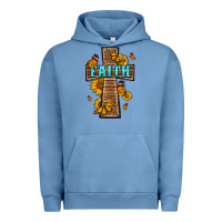 Pigment Pebble Blue Western Faith Cross Butterfly Urban Hoodie - LillyAllenDesigns