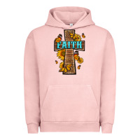 Pigment Salmon Western Faith Cross Butterfly Urban Hoodie - LillyAllenDesigns