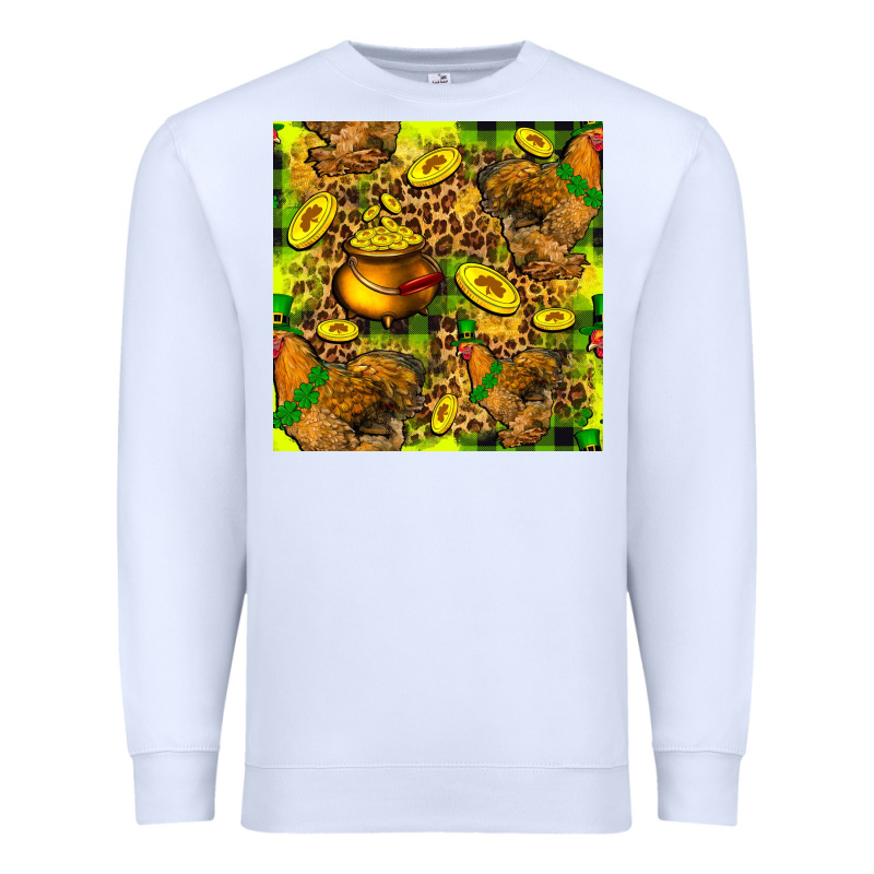 St. Patrick's Chicken With Pot Of Gold Premium Sweatshirt by FaDigitalArtStudio | Teevron