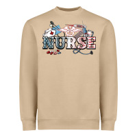 Mushroom American Nurse 4th of july Heavyweight Sweatshirt - HowdyJamesFarm