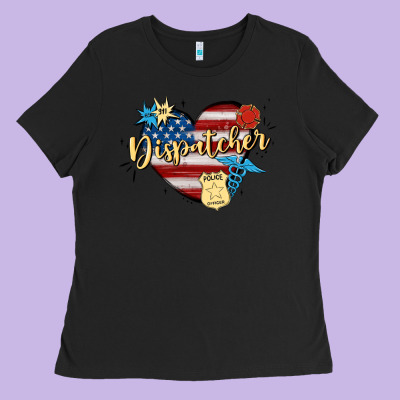 911 Dispatcher Ladies Tee Designed By Maliassmallbusiness