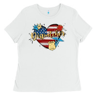 White 911 dispatcher Ladies Tee - MaliasSmallBusiness