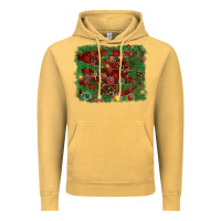 Vintage Mustard christmas background Vintage Hoodie - RanaPortraitStore