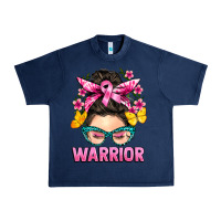 Navy cancer warrior messy bun Urban Heavy Tee - BarkalooDesign