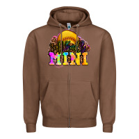 Chestnut softball mini Zipper Hoodie - OliviaCreatesArt