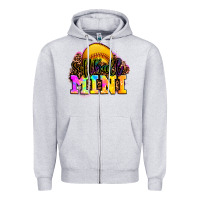 Heather Grey softball mini Zipper Hoodie - OliviaCreatesArt