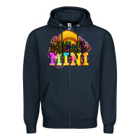 Navy softball mini Zipper Hoodie - OliviaCreatesArt