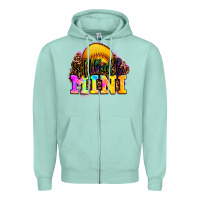 Seafoam softball mini Zipper Hoodie - OliviaCreatesArt