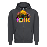 Smoke softball mini Zipper Hoodie - OliviaCreatesArt
