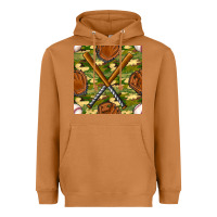 Meerkat baseball bat and gloves with camouflage seamless pattern Heavyweight Hoodie - BundleAndBundleShop