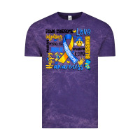 Cloud Purple down syndrome awareness typography Vintage Tee - Artiststas