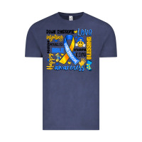 Vintage Denim down syndrome awareness typography Vintage Tee - Artiststas