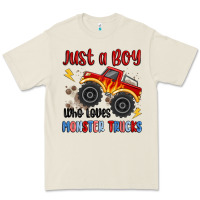 Just A Boy Who Loves Monster Trucks Premium Tee | Teevron
