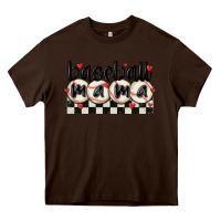 Chocolate Brown baseball mama Heavy Core Tee - MaliasSmallBusiness