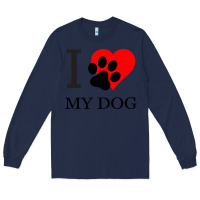 Navy I My Dog Long Sleeve Tee - Bettercallsaul