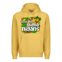 Antique Gold St. Patrick's Little miss shenanigans Premium Hoodie - OliviaCreatesArt