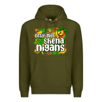 Army Green St. Patrick's Little miss shenanigans Premium Hoodie - OliviaCreatesArt