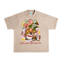 Just A Girl Who Loves Tea Gnome Urban Heavy Tee | Teevron