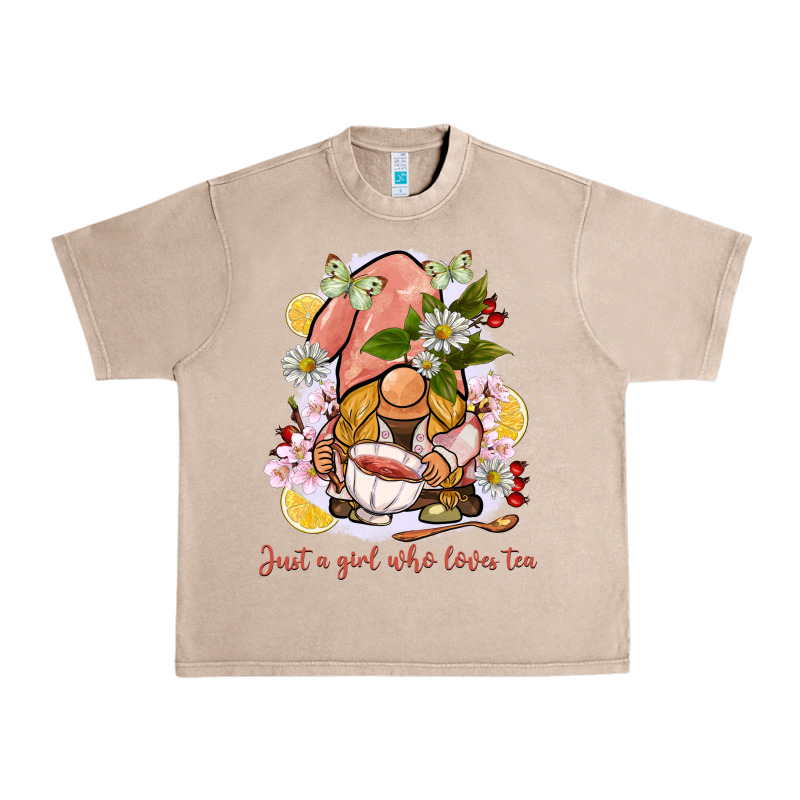 Just A Girl Who Loves Tea Gnome Urban Heavy Tee by BarkalooDesign | Teevron