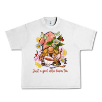 Lunar Rock just a girl who loves tea gnome Urban Heavy Tee - BarkalooDesign