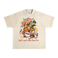 Sandshell just a girl who loves tea gnome Urban Heavy Tee - BarkalooDesign