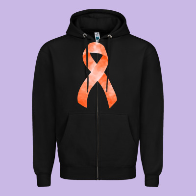 Kidney Cancer Ribbon Fa Element Zipper Hoodie Designed By Fadigitalartstudio