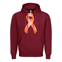 Burgundy kidney cancer ribbon fa element Zipper Hoodie - FaDigitalArtStudio