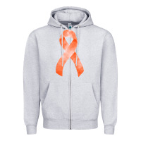 Heather Grey kidney cancer ribbon fa element Zipper Hoodie - FaDigitalArtStudio